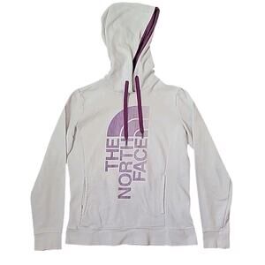 The North Face Women’s Trivert Hoodie M White Purple Logo